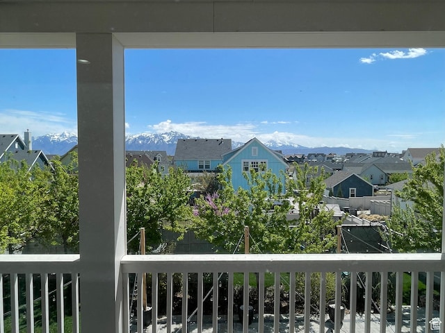 balcony featuring a residential view