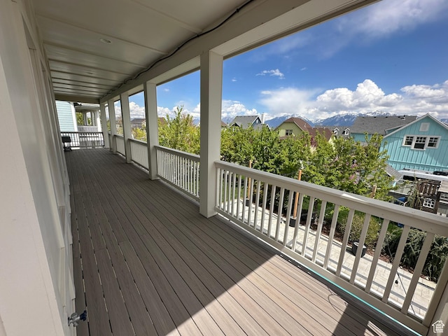 deck featuring a residential view