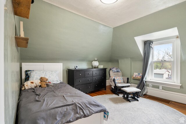 290 N 300 E, Springville, UT 84663 - bedroom with vaulted ceiling and wood finished floors