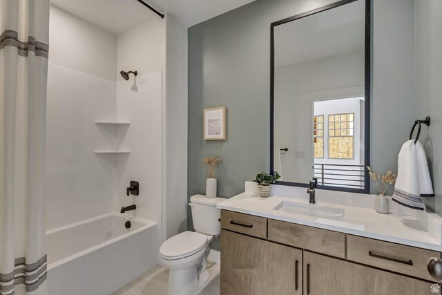 6807 W S Jordan Pkwy S Unit 251, South Jordan, UT 84009 - bathroom featuring shower / tub combo, vanity, and toilet