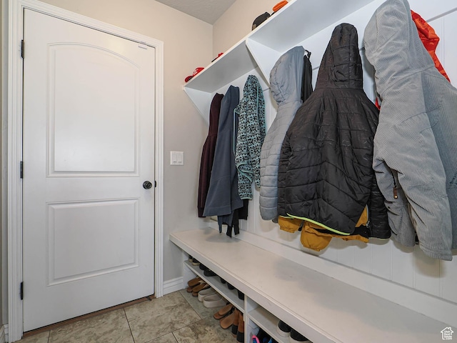 mudroom with baseboards