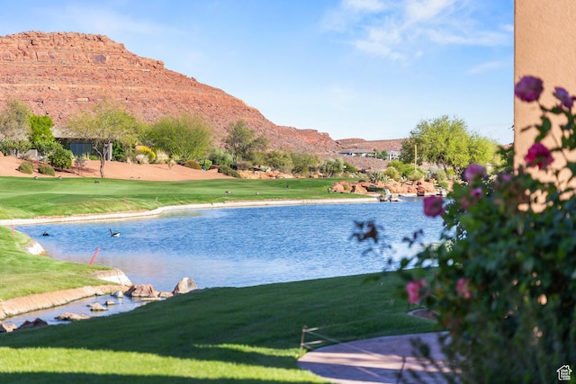 2410 W Entrada Trl Unit 15, St George, UT 84770 - water view with a mountain view and view of golf course