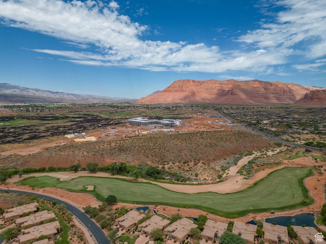 2410 W Entrada Trl Unit 15, St George, UT 84770 - birds eye view of property with golf course view and a mountain view