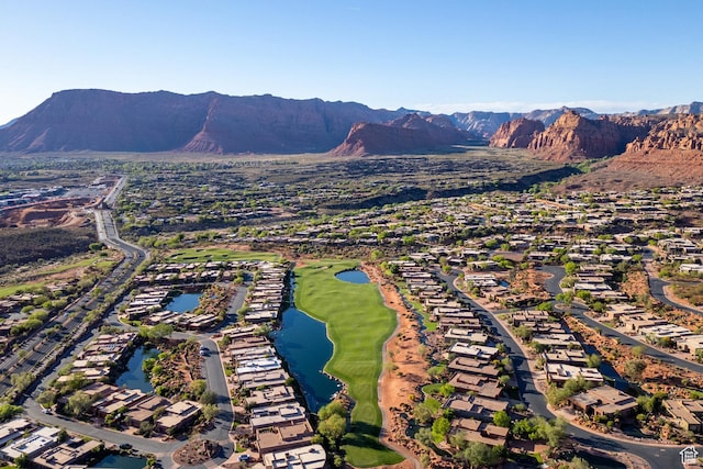2410 W Entrada Trl Unit 15, St George, UT 84770 - birds eye view of property with a residential view and a water and mountain view