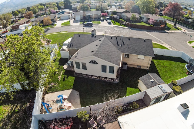 birds eye view of property featuring a residential view
