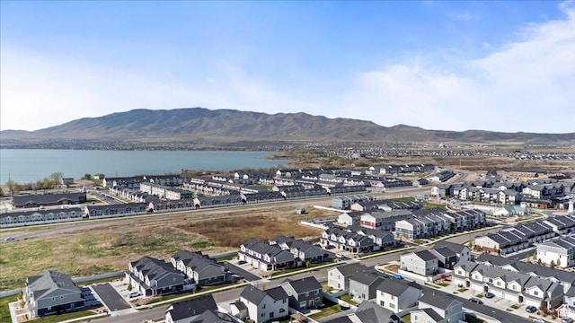 1158 E Bearing Dr S, Saratoga Springs, UT 84045 - birds eye view of property with a residential view and a water and mountain view