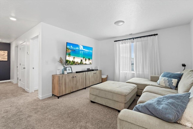 1158 E Bearing Dr S, Saratoga Springs, UT 84045 - living room with baseboards and light carpet