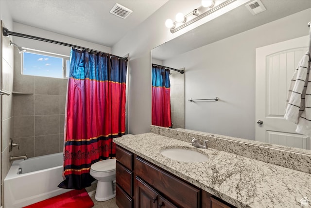 286 S Bing Cherry Way, Layton, UT 84040 - bathroom with shower / bath combo, visible vents, vanity, and toilet