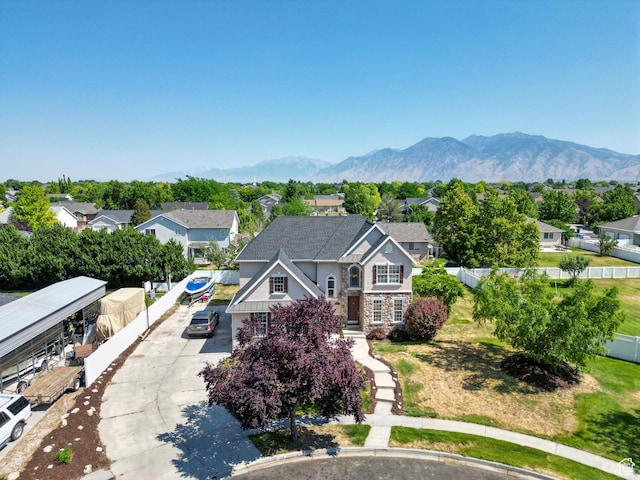 1229 E 1710 S, Spanish Fork, UT 84660 - birds eye view of property featuring a residential view and a mountain view
