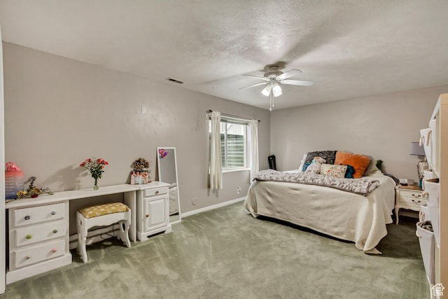 217 W 990 N, American Fork, UT 84003 - bedroom with ceiling fan, light carpet, visible vents, and baseboards