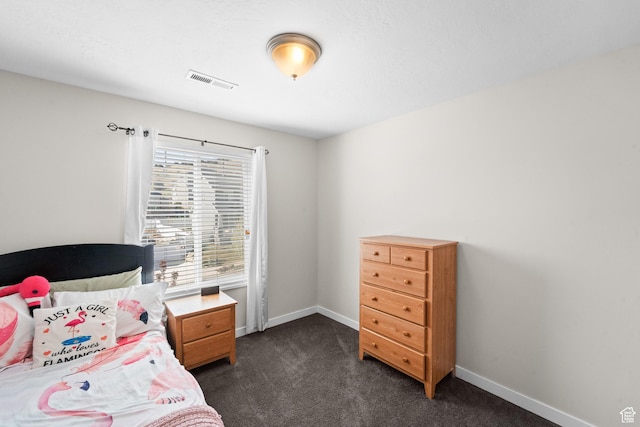 2671 E White Birch Dr, Eagle Mountain, UT 84005 - bedroom featuring dark carpet, baseboards, and visible vents