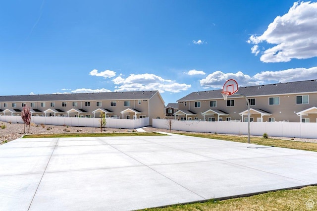 3030 N 125 E, Cedar City, UT 84721 - view of patio with community basketball court, fence, and a residential view
