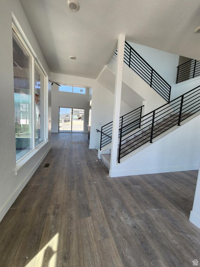 4197 N Maple Hollow Dr Unit 120, Lehi, UT 84043 - hall with wood finished floors and stairway