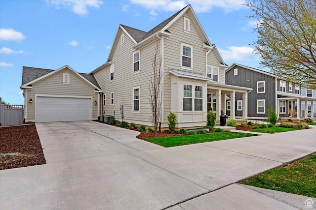 314 W Founders Blvd S, Saratoga Springs, UT 84045 - traditional-style home featuring an attached garage, driveway, board and batten siding, and central AC
