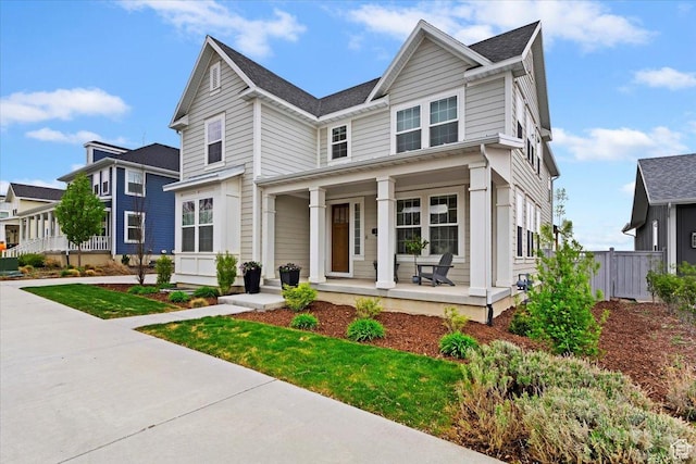 314 W Founders Blvd S, Saratoga Springs, UT 84045 - view of front of property with covered porch and fence