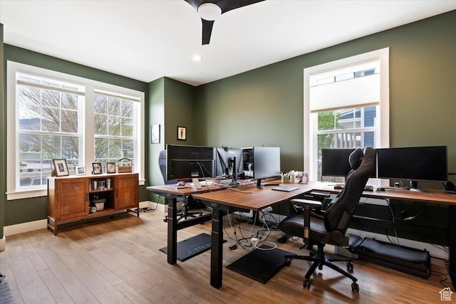 314 W Founders Blvd S, Saratoga Springs, UT 84045 - office featuring baseboards, wood finished floors, and recessed lighting