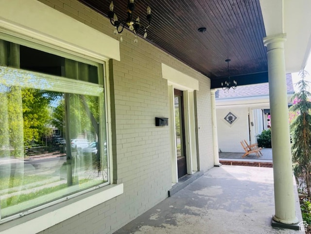 view of patio / terrace with a porch