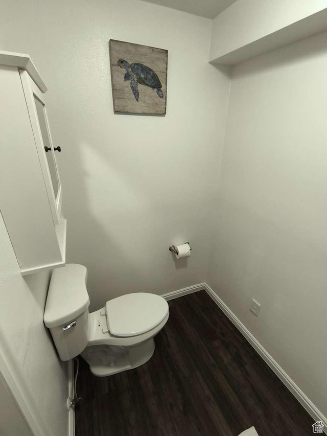 410 E 500 N, Ephraim, UT 84627 - bathroom with baseboards, wood finished floors, and toilet