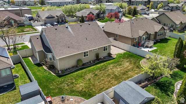 bird's eye view with a residential view