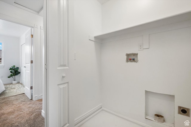 6263 W Oak Gate Dr, West Jordan, UT 84081 - laundry area featuring laundry area, electric dryer hookup, hookup for a washing machine, carpet, and baseboards
