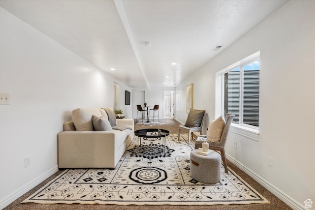 6263 W Oak Gate Dr, West Jordan, UT 84081 - living area featuring recessed lighting, visible vents, and baseboards