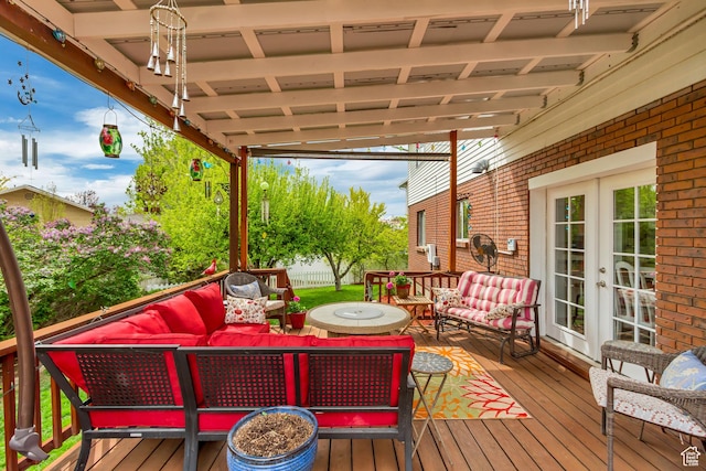 982 E 315 S, Orem, UT 84097 - wooden terrace featuring french doors and an outdoor living space