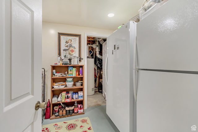 982 E 315 S, Orem, UT 84097 - hallway with water heater and finished concrete floors