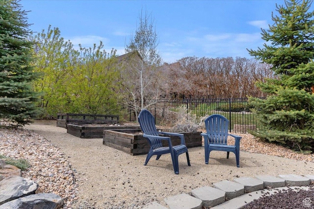 view of yard with fence and a patio