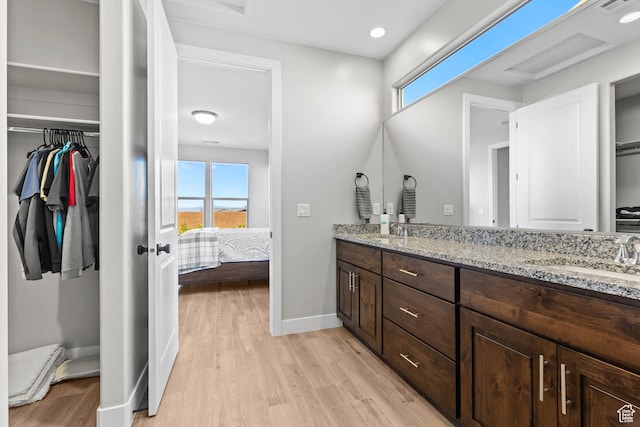 315 W Camino Borde, Washington, UT 84780 - ensuite bathroom with wood finished floors, a sink, and plenty of natural light