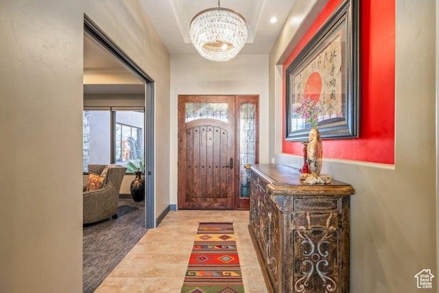3052 N Snow Canyon Pkwy Unit 67, St George, UT 84770 - entryway with wood finished floors and a notable chandelier