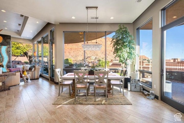 3052 N Snow Canyon Pkwy Unit 67, St George, UT 84770 - dining space with recessed lighting, hardwood / wood-style floors, and visible vents