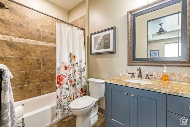 3052 N Snow Canyon Pkwy Unit 67, St George, UT 84770 - full bathroom with shower / tub combo, tile patterned floors, vanity, and toilet