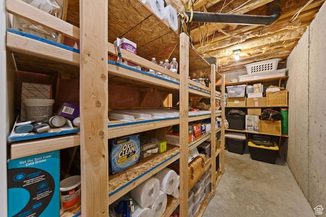view of storage room