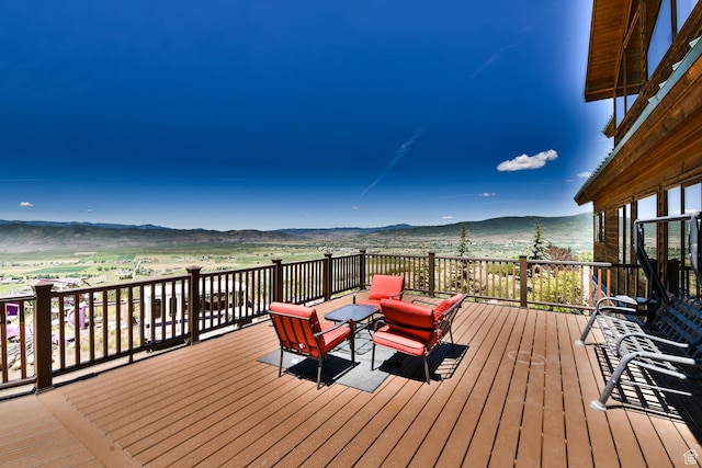 3090 N Rocky Rd E, Kamas, UT 84036 - deck featuring a mountain view