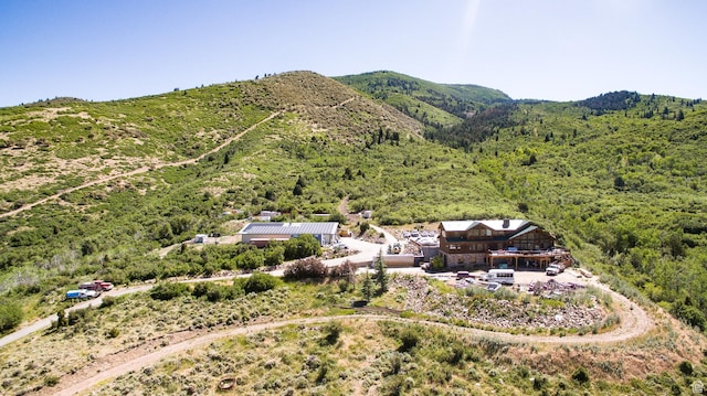 3090 N Rocky Rd E, Kamas, UT 84036 - drone / aerial view featuring a wooded view and a mountain view