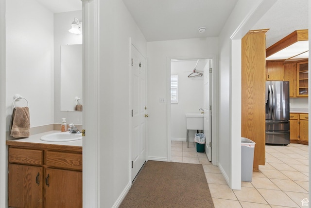 150 S Haulage Rd, Eureka, UT 84628 - bathroom with tile patterned floors and vanity