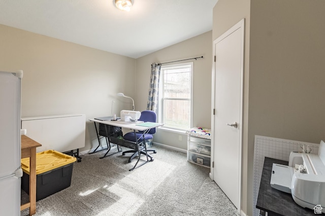 303 W 2000 S, Vernal, UT 84078 - carpeted office featuring lofted ceiling and baseboards