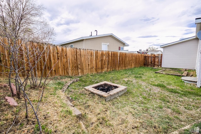 303 W 2000 S, Vernal, UT 84078 - view of yard with an outdoor fire pit and a fenced backyard