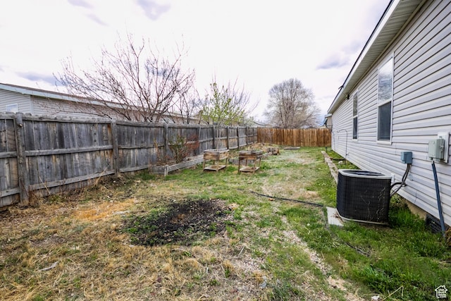 303 W 2000 S, Vernal, UT 84078 - view of yard featuring central AC and a fenced backyard