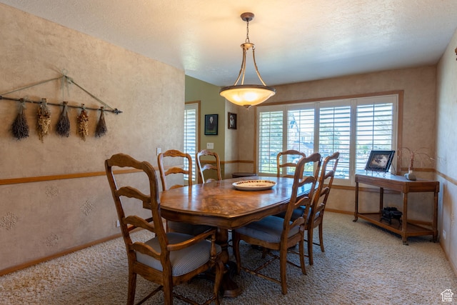 2548 E Cobblestone Way, Sandy, UT 84093 - dining room featuring carpet flooring, baseboards, and a textured ceiling
