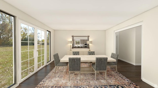 3131 E Alta Hills Dr S, Cottonwood Heights, UT 84093 - dining room with baseboards and dark wood finished floors