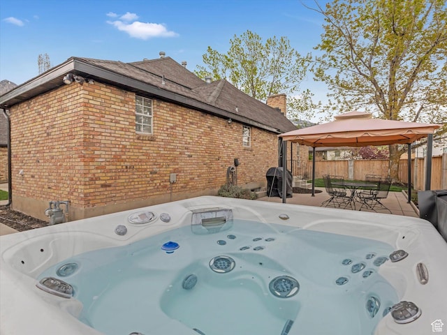 3131 E Alta Hills Dr S, Cottonwood Heights, UT 84093 - exterior space with a gazebo, fence, and grilling area