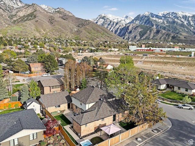 3131 E Alta Hills Dr S, Cottonwood Heights, UT 84093 - bird's eye view featuring a mountain view and a residential view