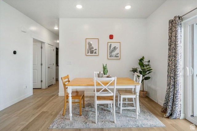 463 W 60 S Unit M204, Providence, UT 84332 - dining room featuring light wood-style floors, recessed lighting, visible vents, and baseboards