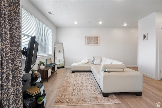 463 W 60 S Unit M204, Providence, UT 84332 - living room with wood finished floors, visible vents, recessed lighting, and baseboards