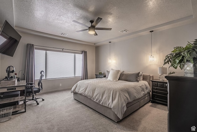 658 N Sage Crest Dr, Washington, UT 84780 - bedroom featuring baseboards, visible vents, a textured ceiling, and carpet
