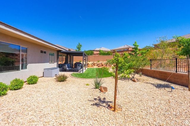 658 N Sage Crest Dr, Washington, UT 84780 - view of yard featuring a patio and a fenced backyard