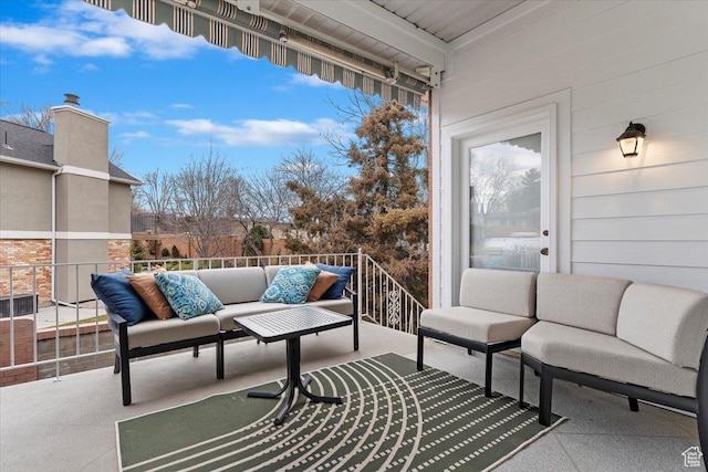 4972 S Boabab Crk, Holladay, UT 84117 - exterior space with a balcony and an outdoor hangout area