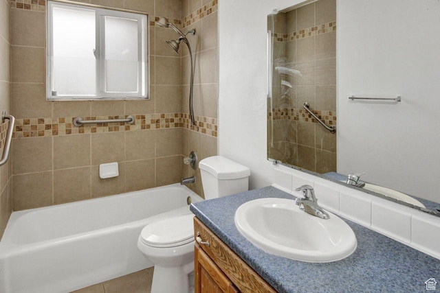 6497 W King Valley Rd, West Valley City, UT 84128 - full bathroom with toilet,  shower combination, and vanity