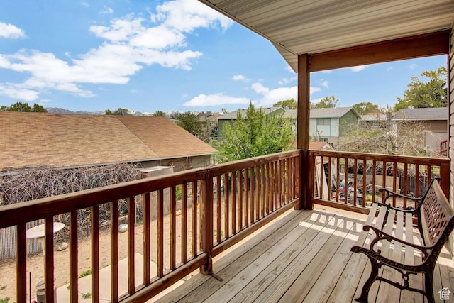 6497 W King Valley Rd, West Valley City, UT 84128 - wooden terrace featuring a residential view
